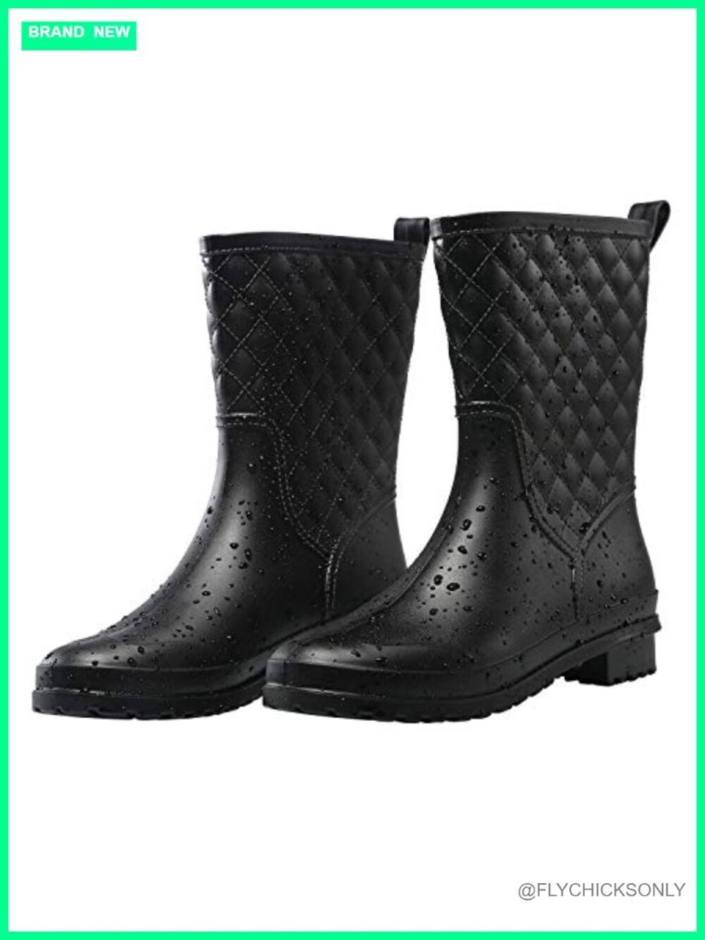 Waterproof Mid Calf Lightweight Rain Boots Work Garden Shoes
